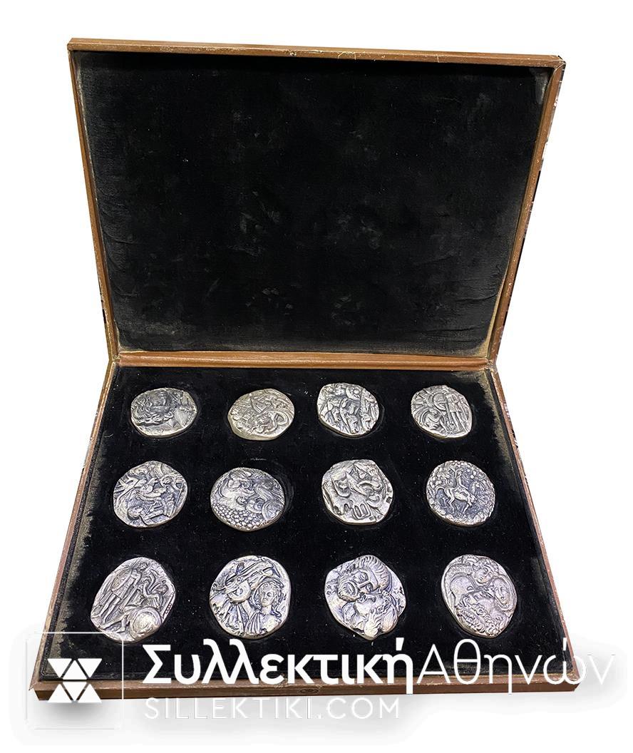 Collection of 12 Silver Medals of Alexander the Greek
