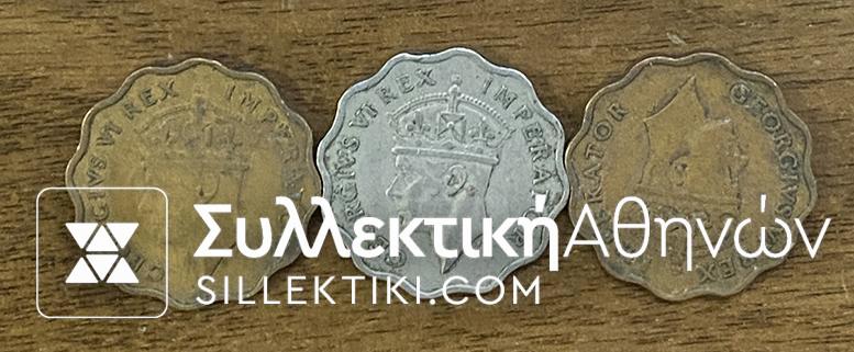 CYPRUS 3 X Piastres 1938