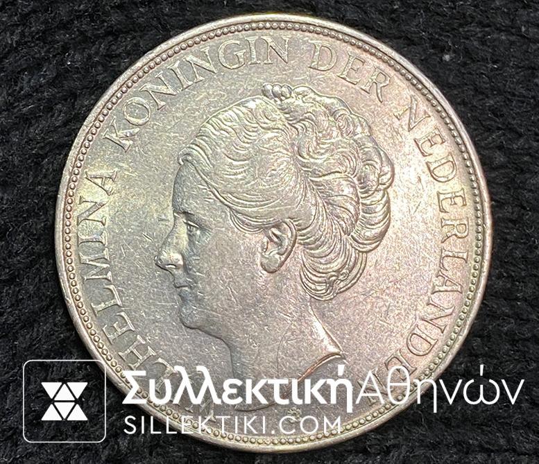 NETHERLAND 2 1/2 Gulden 1937 AU