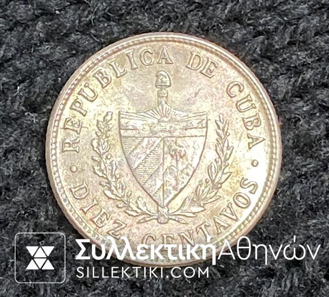 CUBA Diez Centimos 1949 UNC