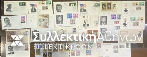 Collection of 21 FDC 1963/64 of Covers "JOHN KENNEDY"