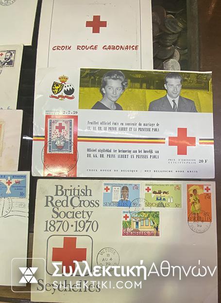 Συλλογή 31 FDC Ερυθρού Σταυρού Διαφόρων Χωρών