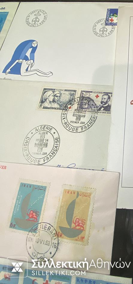 Συλλογή 31 FDC Ερυθρού Σταυρού Διαφόρων Χωρών
