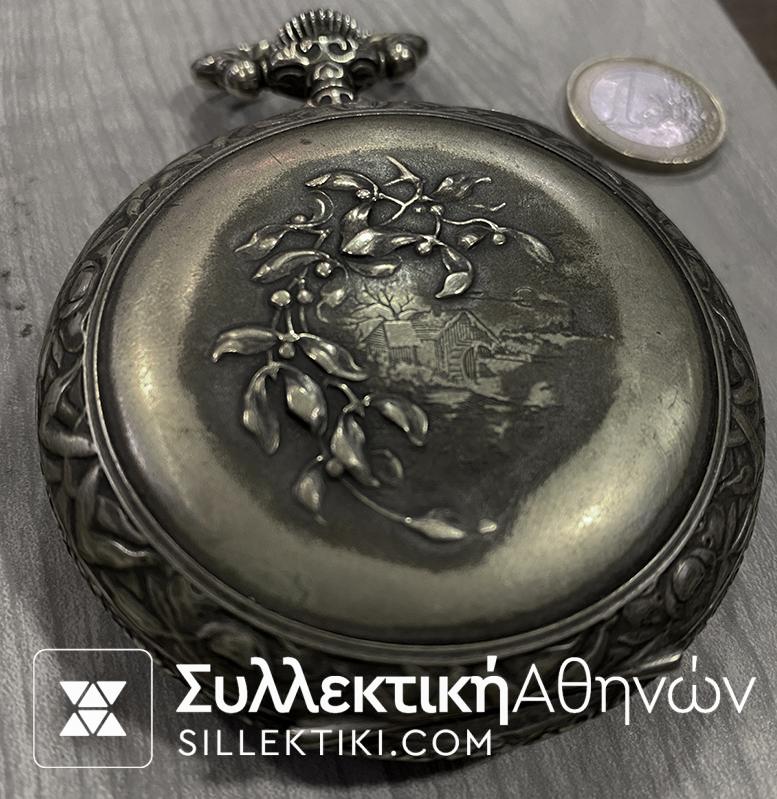 Ρολόι τσέπης OBRA Πολύ μεγάλη διάσταση σκαλιστό