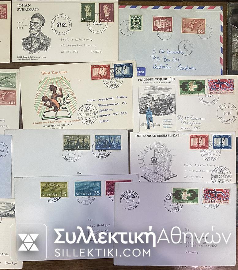 ΝΟΡΒΗΓΙΑ 20 FDC Ελληνικού ενδιαφέροντος