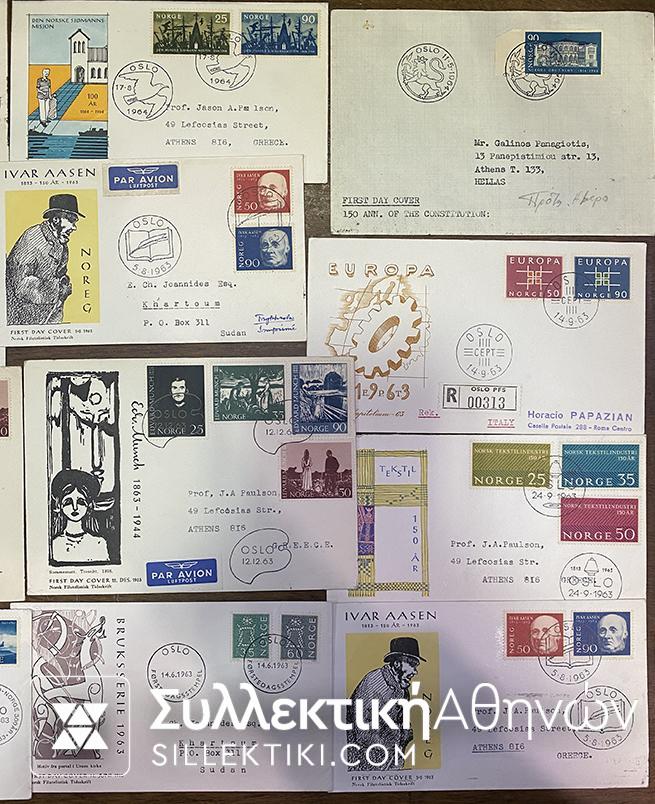 ΝΟΡΒΗΓΙΑ 20 FDC Ελληνικού ενδιαφέροντος