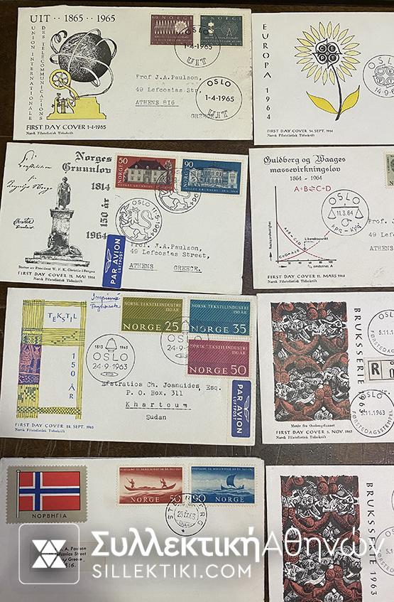 ΝΟΡΒΗΓΙΑ 20 FDC Ελληνικού ενδιαφέροντος