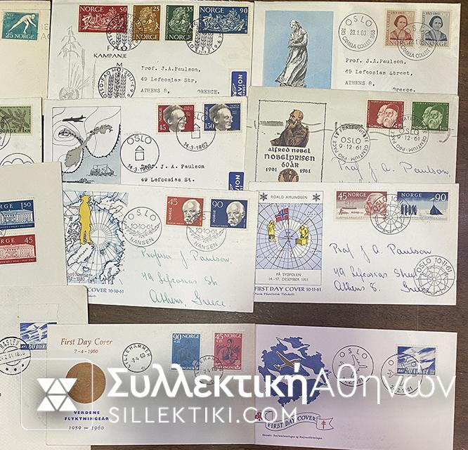 ΝΟΡΒΗΓΙΑ 20 FDC Ελληνικού ενδιαφέροντος