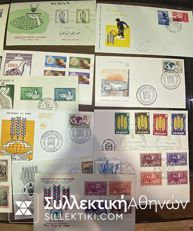 FAO 22 Φάκελοι Πρώτη Μέρα Κυκλοφορίας Διαφόρων Κρατών