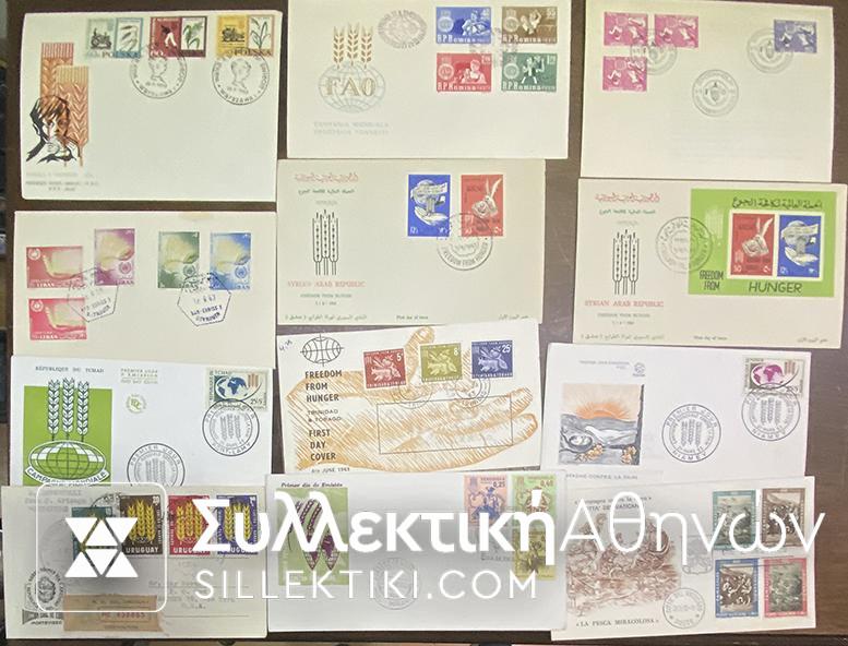 FAO 22 Φάκελοι Πρώτη Μέρα Κυκλοφορίας Διαφόρων Κρατών