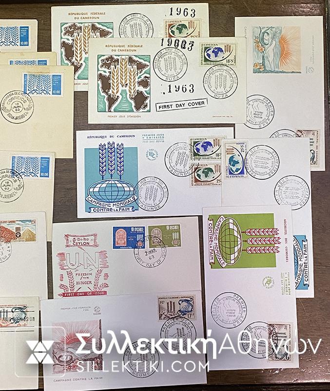 FAO 22 Φάκελοι Πρώτη Μέρα Κυκλοφορίας Διαφόρων Κρατών