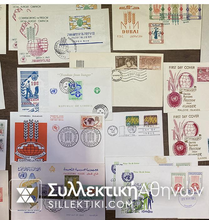 FAO 23 Φάκελοι Πρώτη Μέρα Κυκλοφορίας Διαφόρων Κρατών