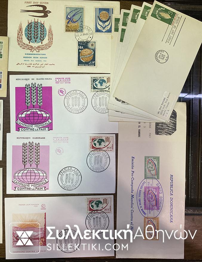 FAO 23 Φάκελοι Πρώτη Μέρα Κυκλοφορίας Διαφόρων Κρατών