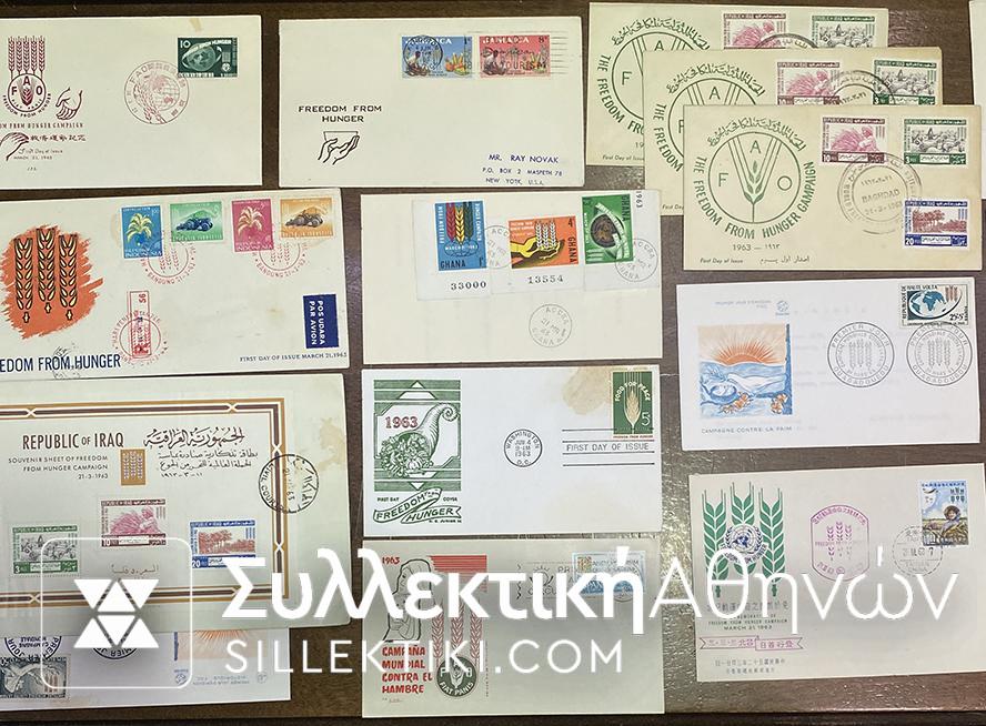 FAO 23 Φάκελοι Πρώτη Μέρα Κυκλοφορίας Διαφόρων Κρατών