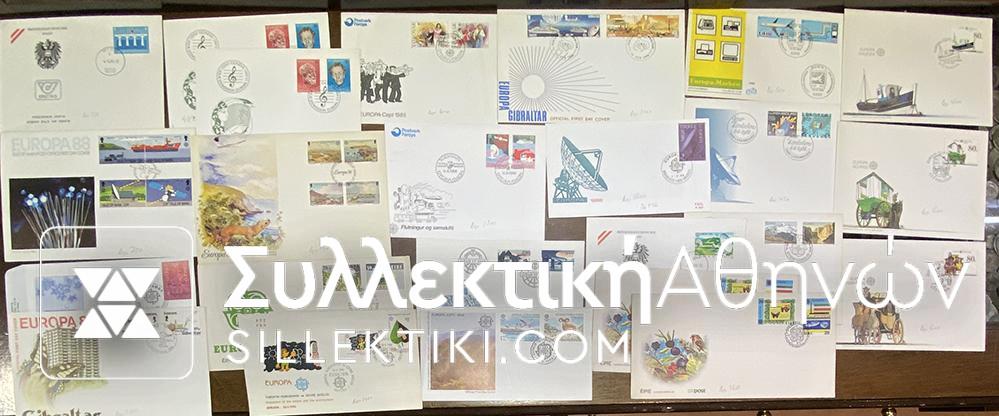 EUROPA 25 FDC Various Countries