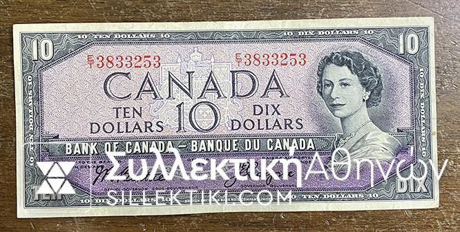 CANADA 10 Dollars 1954 XF