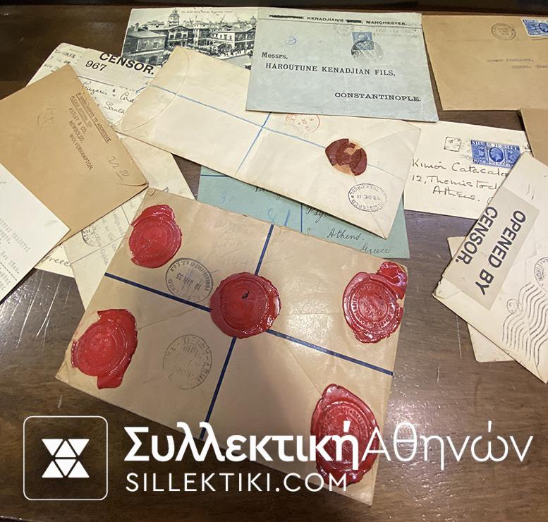 ΑΓΓΛΙΑ 18 Φάκελλα κάρτες ταχυδρομημένα εποχής Γεωργίου Πέμπτου