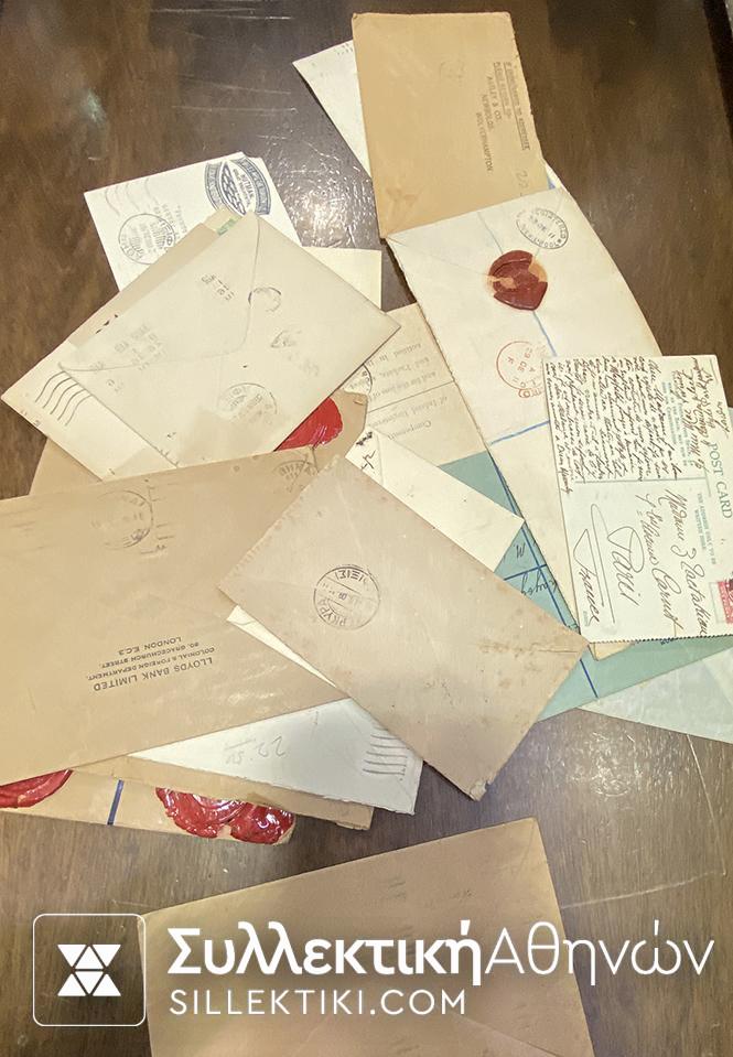 ΑΓΓΛΙΑ 18 Φάκελλα κάρτες ταχυδρομημένα εποχής Γεωργίου Πέμπτου