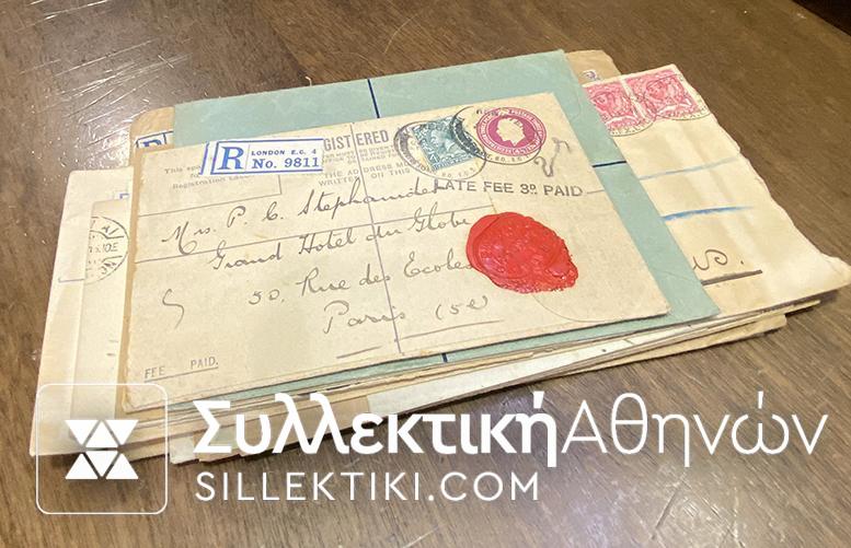 ΑΓΓΛΙΑ 18 Φάκελλα κάρτες ταχυδρομημένα εποχής Γεωργίου Πέμπτου