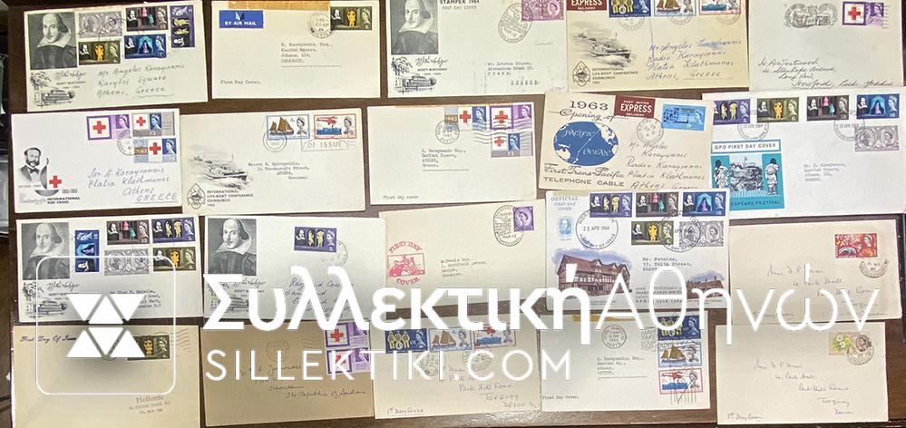 GR. BRITAIN 20 FDC 60s