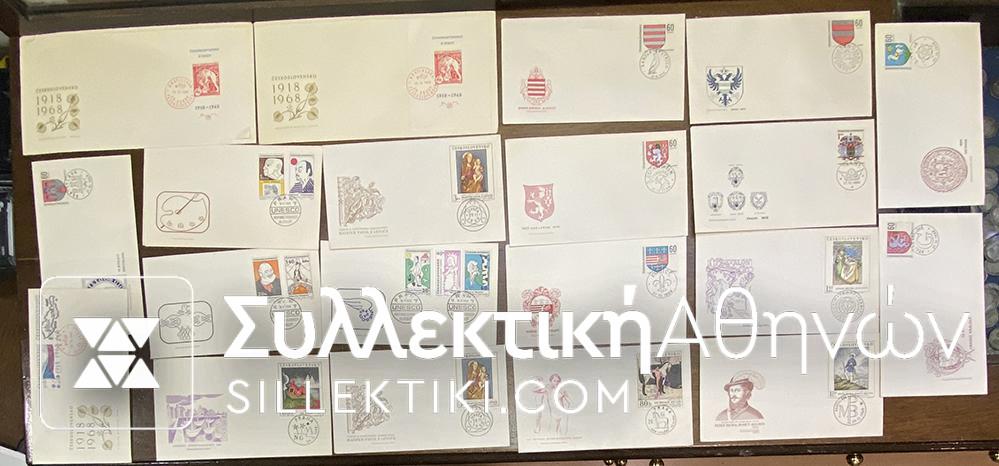 CZECHOSLOVAKIA 20 FDC 60s