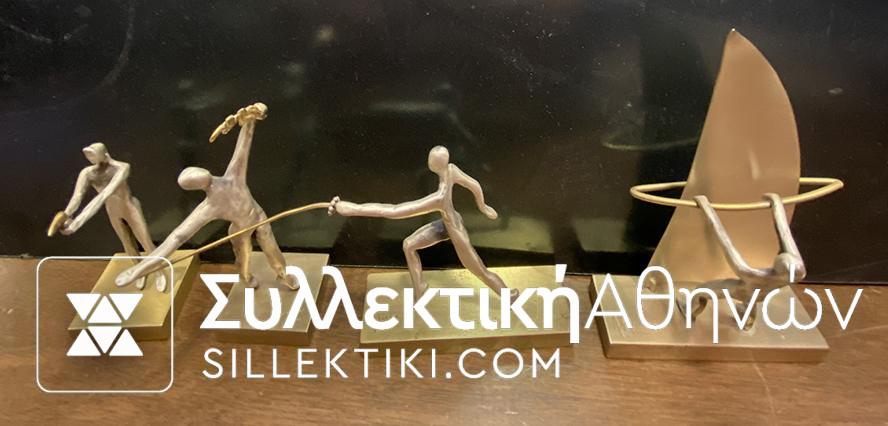 "ΤΕΧΝΗ ΚΑΙ ΑΘΗΛΤΕΣ" Συλλογή με 20 ασημένια αγαλματίδια με αθλήματα της Mailink