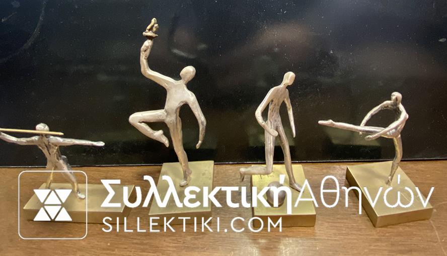 "ΤΕΧΝΗ ΚΑΙ ΑΘΗΛΤΕΣ" Συλλογή με 20 ασημένια αγαλματίδια με αθλήματα της Mailink