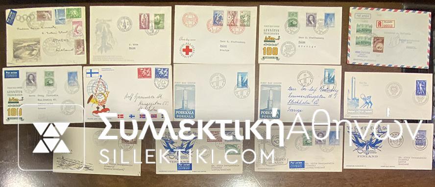 FINLAND 14 FDC 50s 60s