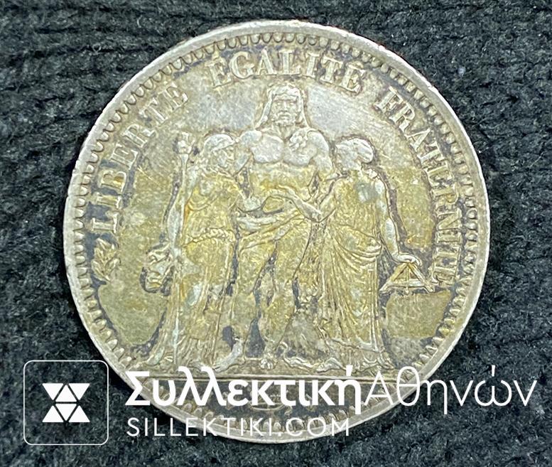 FRANCE 5 Franv 1873 XF+