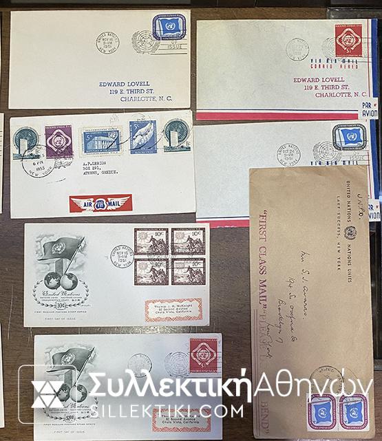 19 Φάκελοι Πρώτης Μέρας Κυκλοφορίας ΟΗΕ N.Y.