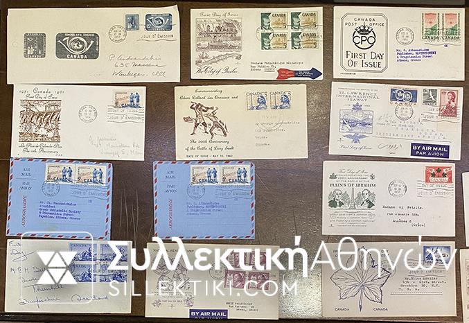 ΚΑΝΑΔΑΣ 23 FDC 1957/60