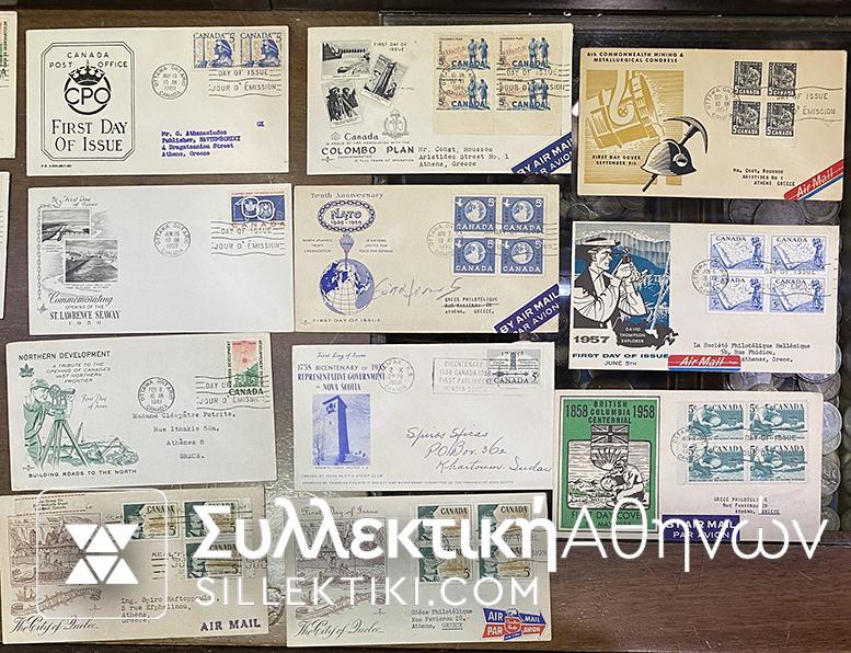 ΚΑΝΑΔΑΣ 23 FDC 1957/60