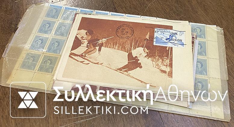 ΚΑΝΑΔΑΣ 8 Κάρτες Μάξιμα και 40 τεμάχια των 4 Σεντς Ελισάβετ