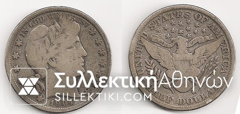 USA 1/2 Dollar 1904