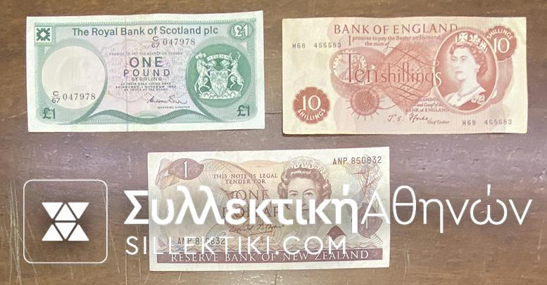 Gr. BRITAIN/Scotland/New Zealand 3 Notes