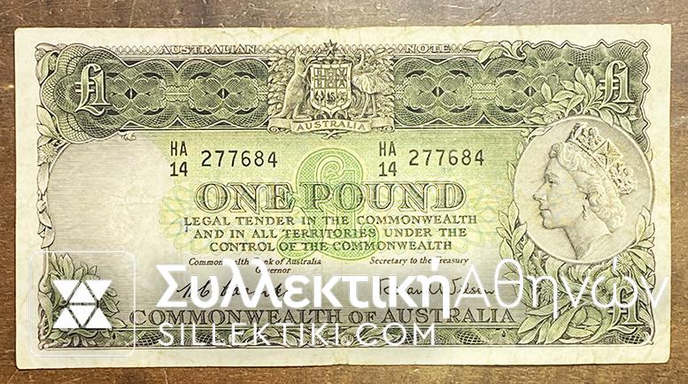 australlia 1 pound 1953-60