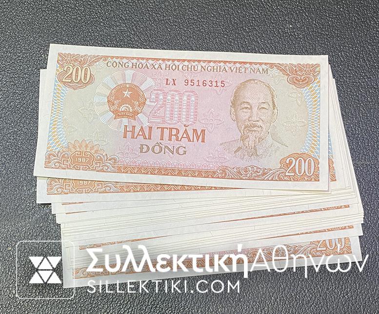 VIETNAM 200 Dong 1987 UNC