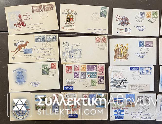ΑΥΣΤΡΑΛΙΑ 20 Φάκελοι Πρώτης Μέρας Κυκλοφορίας