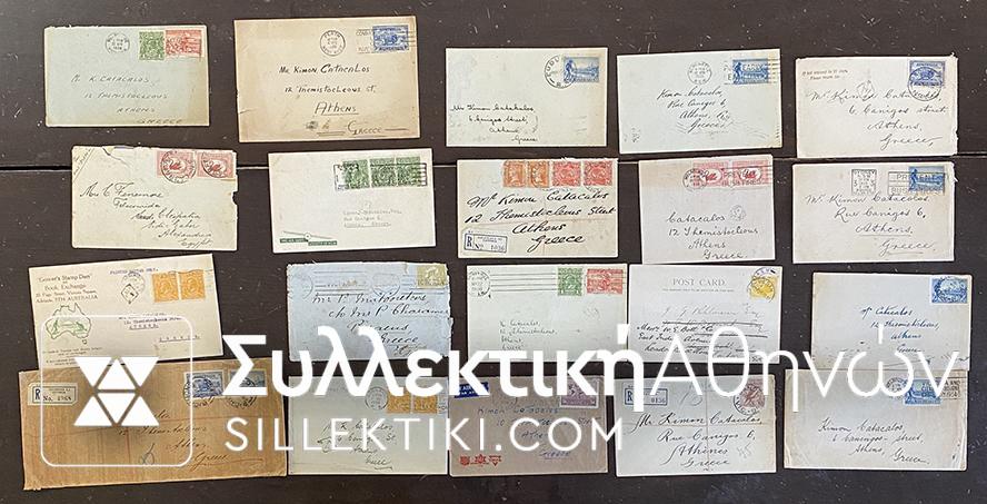 AUSTRALLIA 20 Covers Used Before 1940 1940