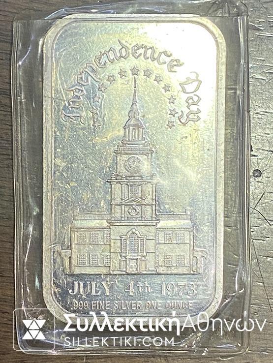 Silver Ounce -"4 JULY 1973"