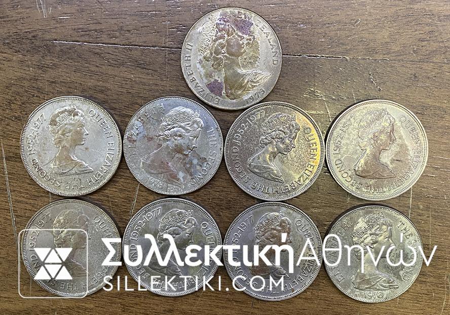 Collection of 9 Coins Of Engliesh Colonies