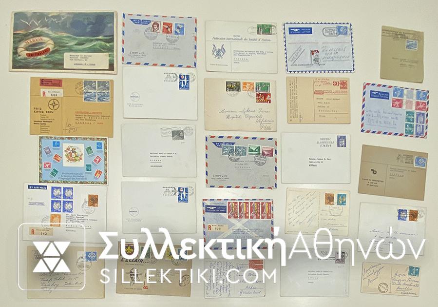 SWITZERLAND 26 Covers/ Cards 1958/1965 Posted