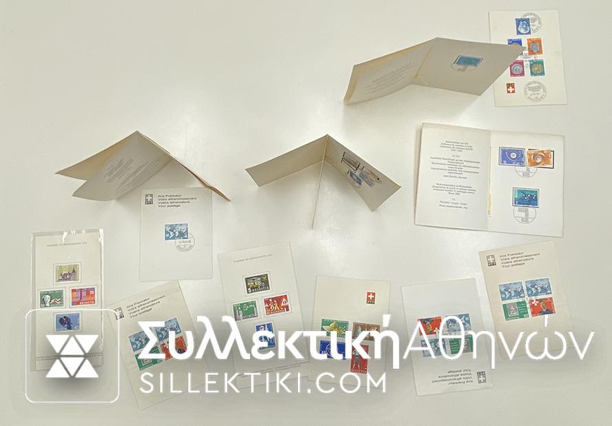 SWITZERLAND 12 Official Post Items 1960/65