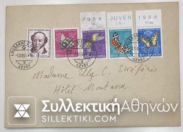 SWITZERLAND 1954 FDC (Mich. 602/6 ) Posted