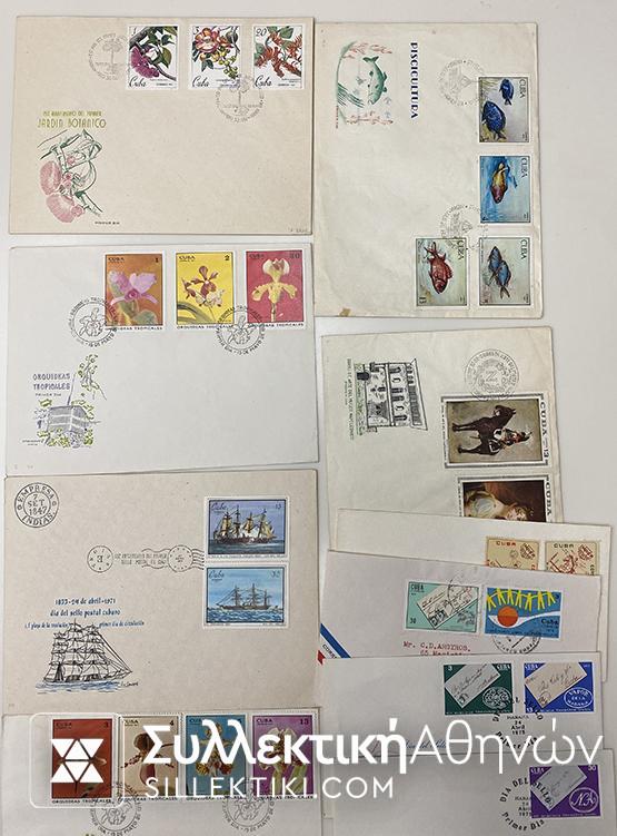 ΚΟΥΒΑ 43 Φάκελοι Πρώτης Μέρας Κυκλοφορίας από το 1960