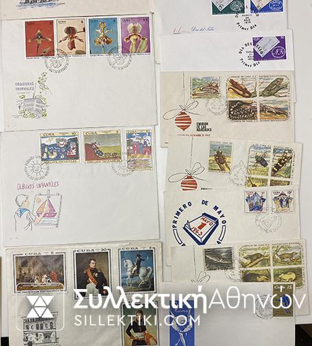 ΚΟΥΒΑ 43 Φάκελοι Πρώτης Μέρας Κυκλοφορίας από το 1960