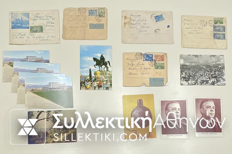 ALBANIA 14 Covers .cards 1945 Up