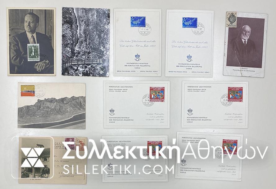 LICHTENSTEIN 10 Cards (2 C/M.)