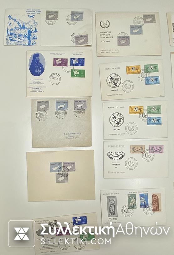 ΚΥΠΡΟΣ 20 FDC 1961-67