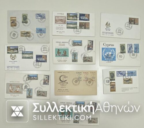 CYPRUS 10 FDC 1964/66